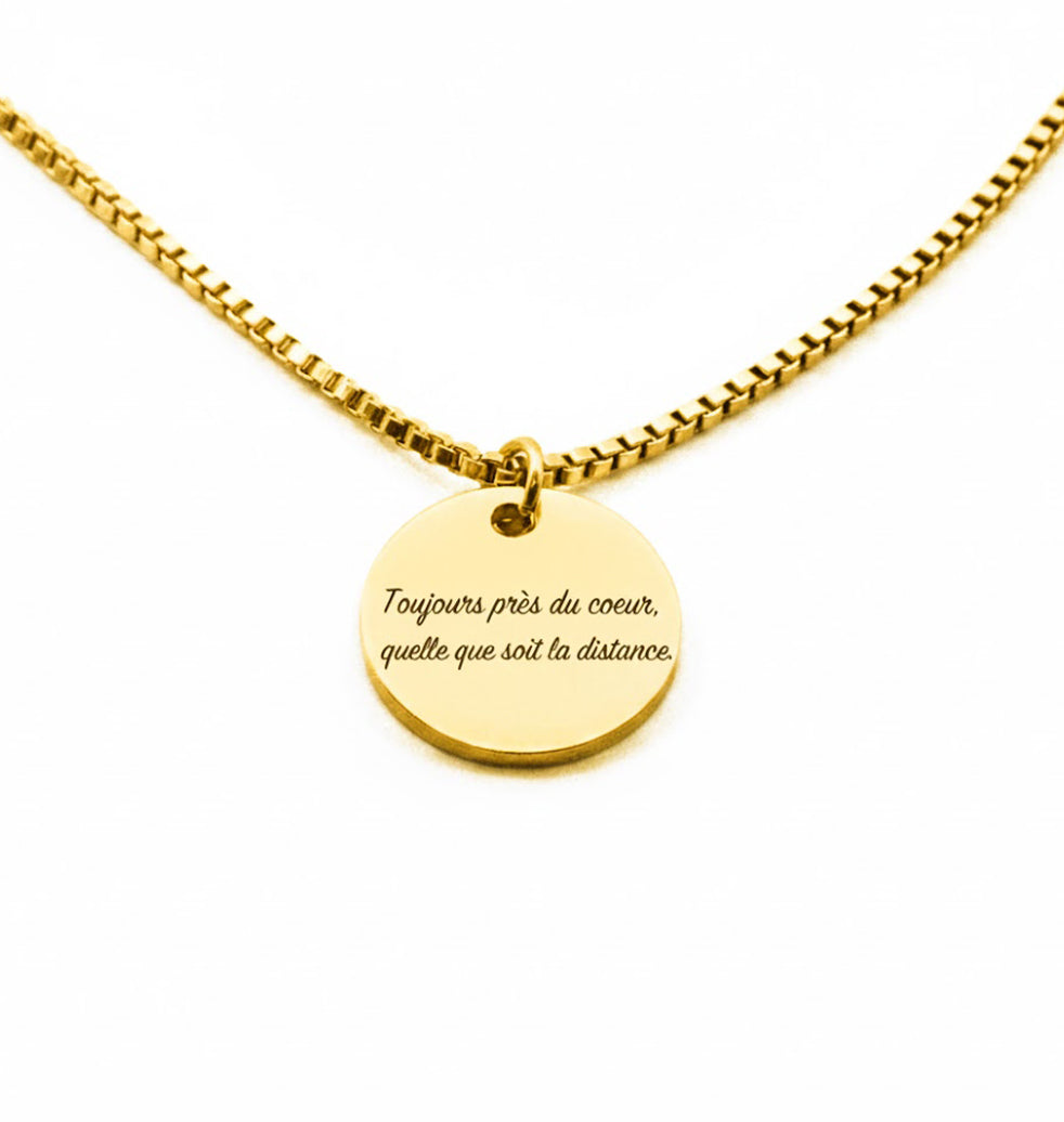 Collier rond personnalisé - Texte
